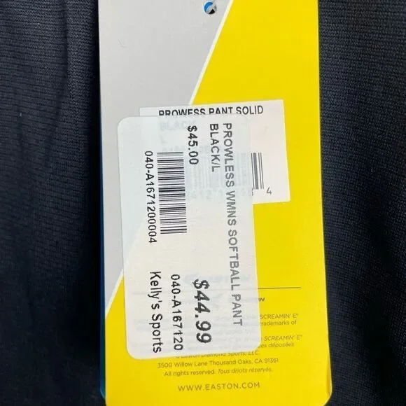 NWT Easton ProWess Softball Pants Sizes S (26-28) or L (30-32) - Picture 3 of 6